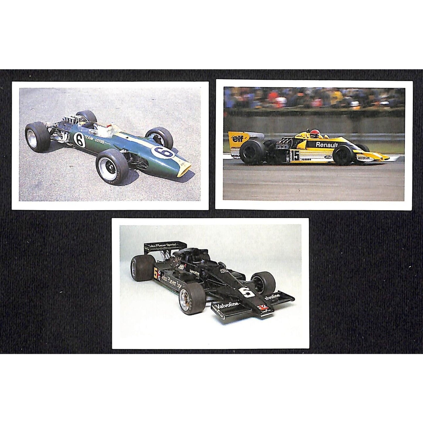Group of 3 c1989 Euroflash "100 Great Cards" Auto Racing Cards / Stickers?
