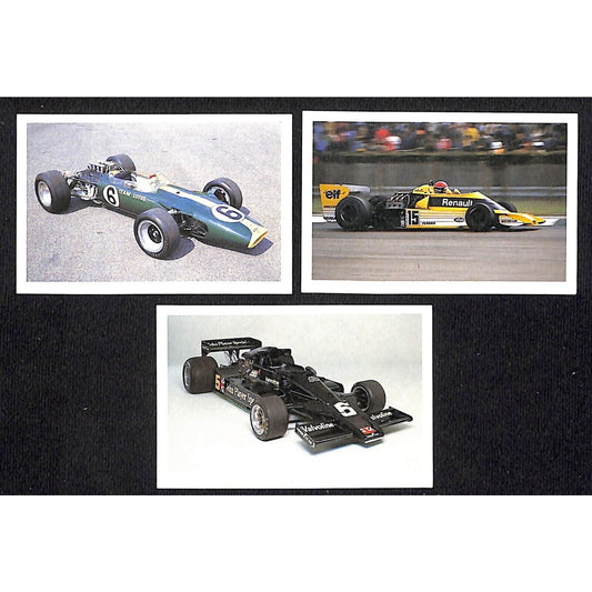 Group of 3 c1989 Euroflash "100 Great Cards" Auto Racing Cards / Stickers?