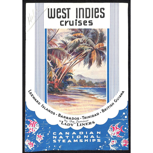 Canadian National Steamships 1937 West Indies Cruises Brochure 15pp