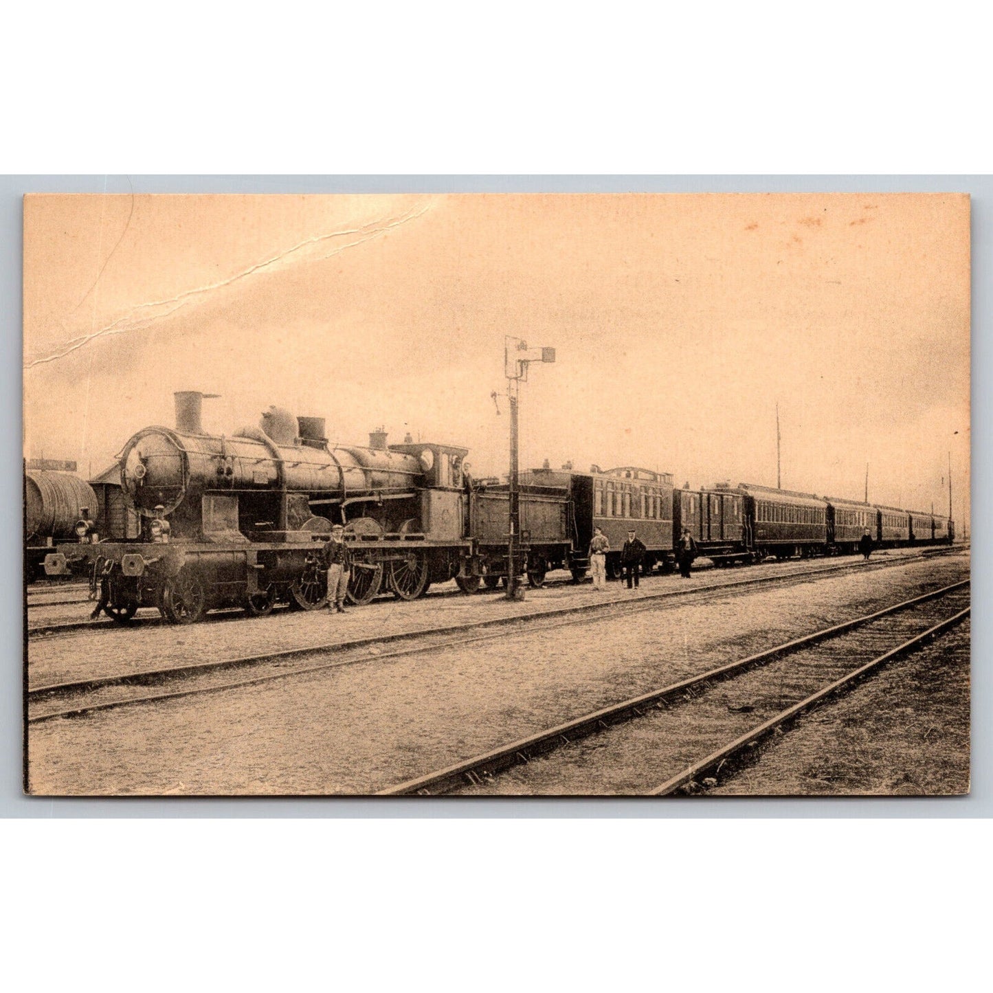 French Railroad RPPC* Postcard Compound Machine Series 4001-4084 c1900 H.M.P.