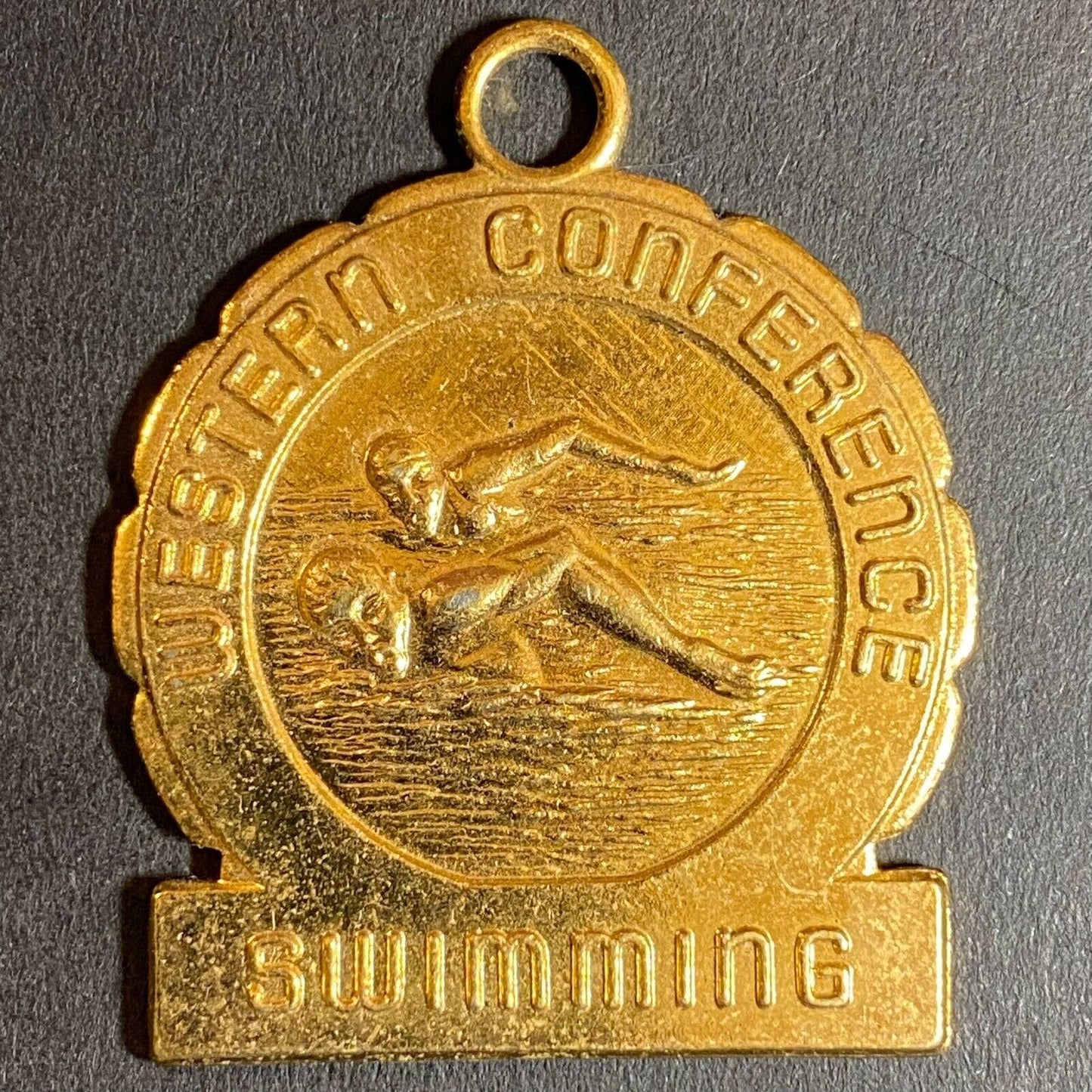 1977 Western Conference "200 Free" Swimming Award Medal 35mm 19g VGC