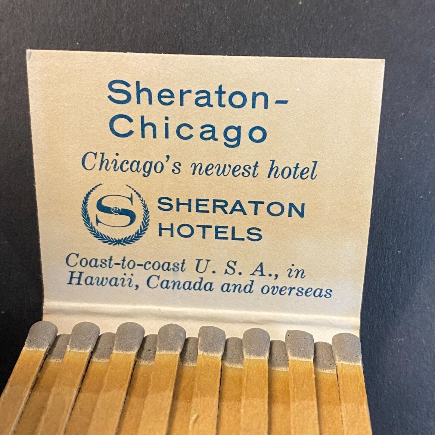 Sheraton Chicago Hotel c1961 Full Matchbook VGC