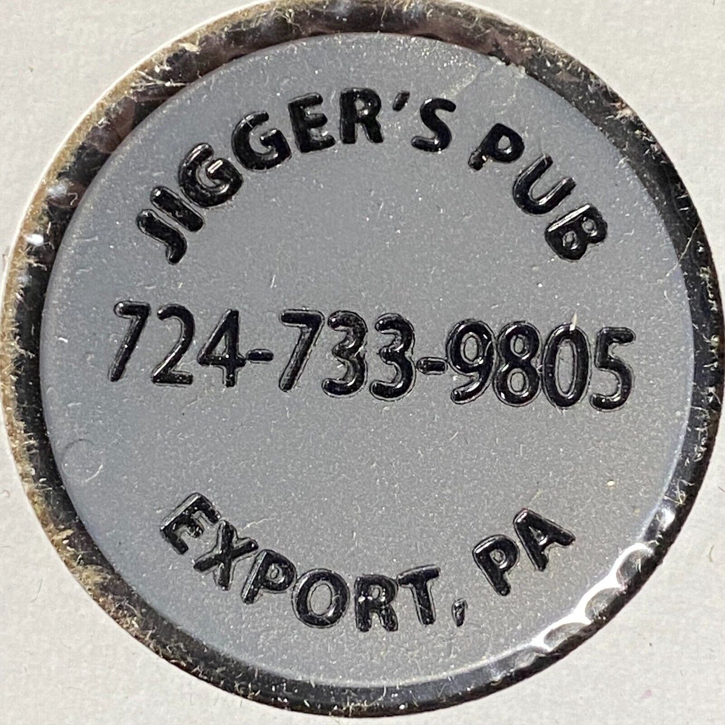 Export, PA Jigger's Pub Plastic Token G/F Draft