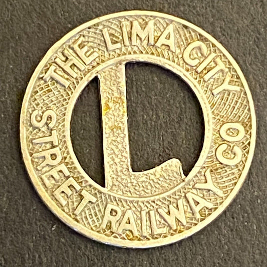 Lima City Street Railway Co (Ohio) G/F One Fare Transit Token 16mm c1949 (#3)