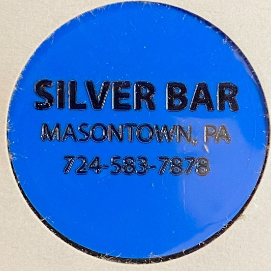 Masontown, PA Silver Bar c1998 Plastic Token G/F Top Shelf Drink
