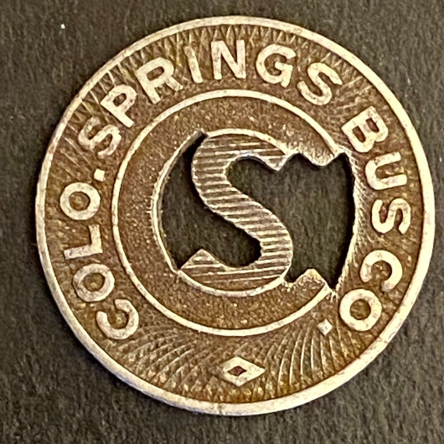 Colorado Springs Transit Co. G/F One Fare Transit Token 16mm (#14)