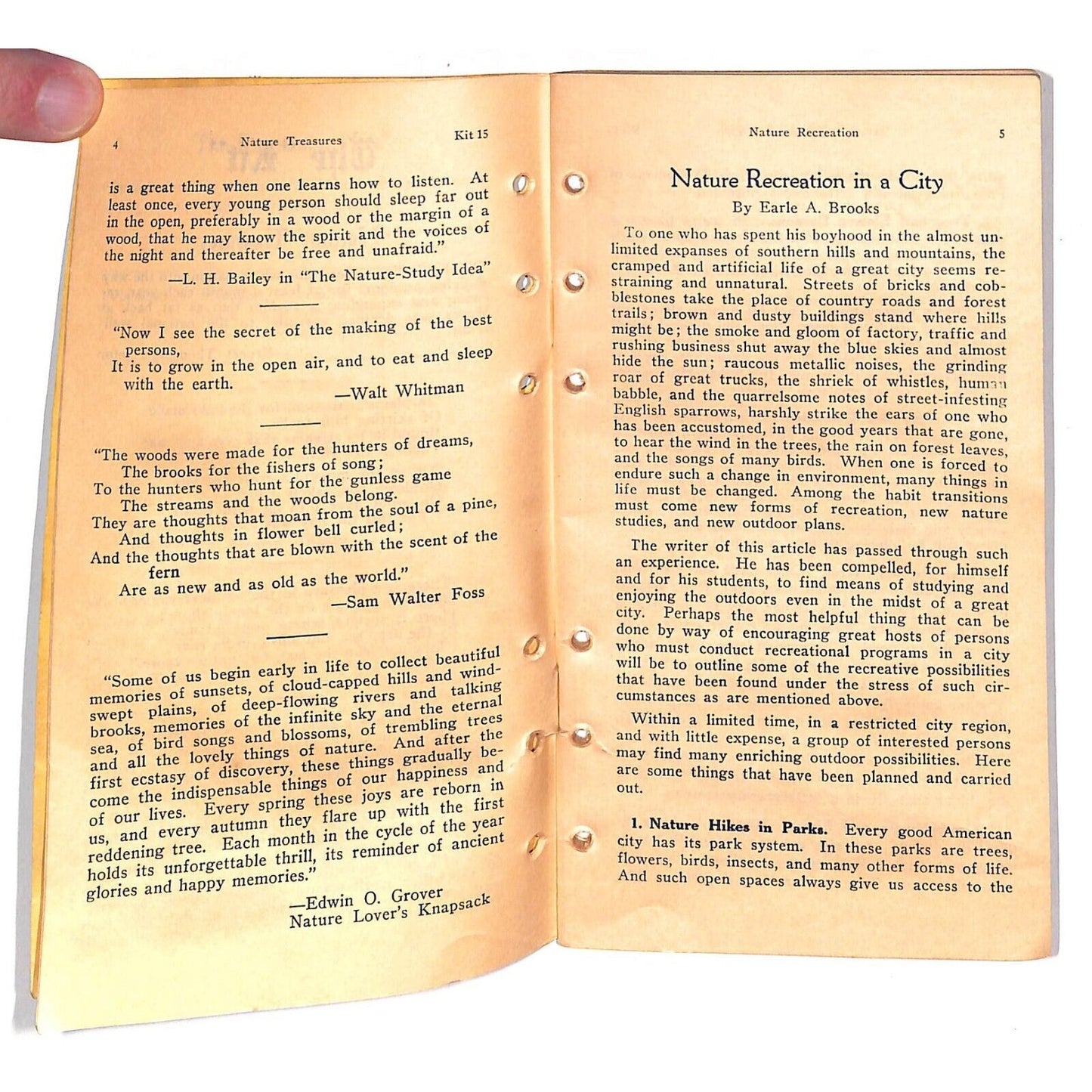 1928 Church Recreation Service Chicago "The Kit" Outdoor Activities Booklet 48pp