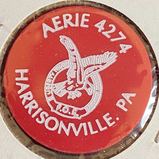 Harrisonville, F.O.E. #4274 c1970's-80's Plastic "G/F One Mixed Drink" Token