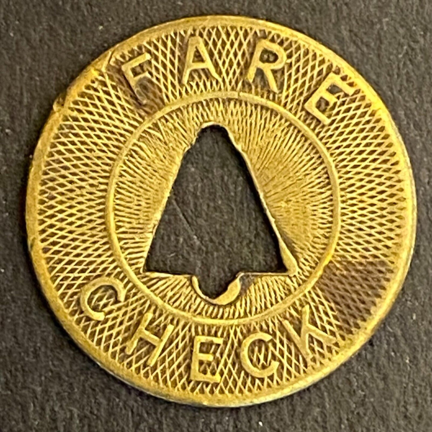 Lehigh Valley Transit Co (Allentown, PA) "Fare Check" Transit Token 16mm (#14)
