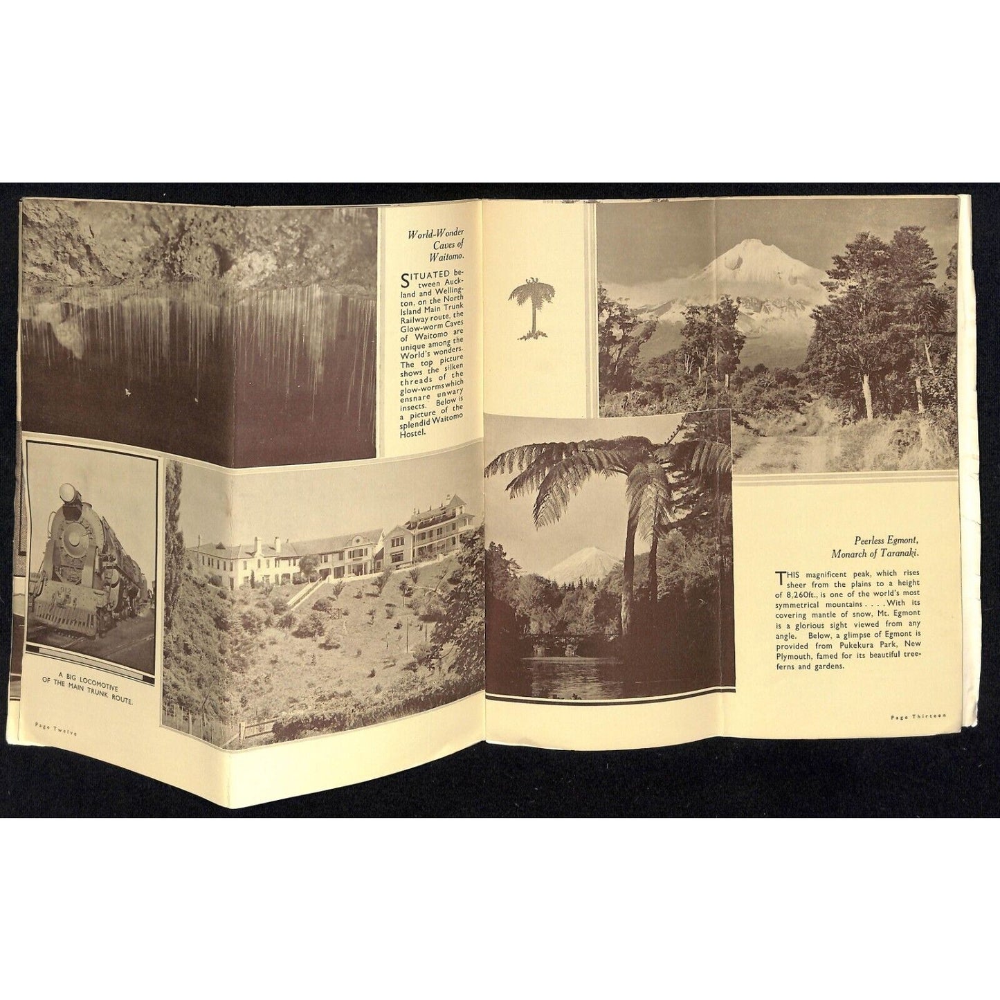 New Zealand "Scenic Playground of the Pacific" Pictorial Travel Guide 32pp c1933
