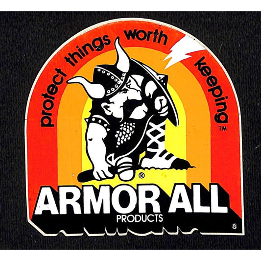Armor All "Protect Things Worth Keeping" Vintage Sticker Viking c1980's (#2)