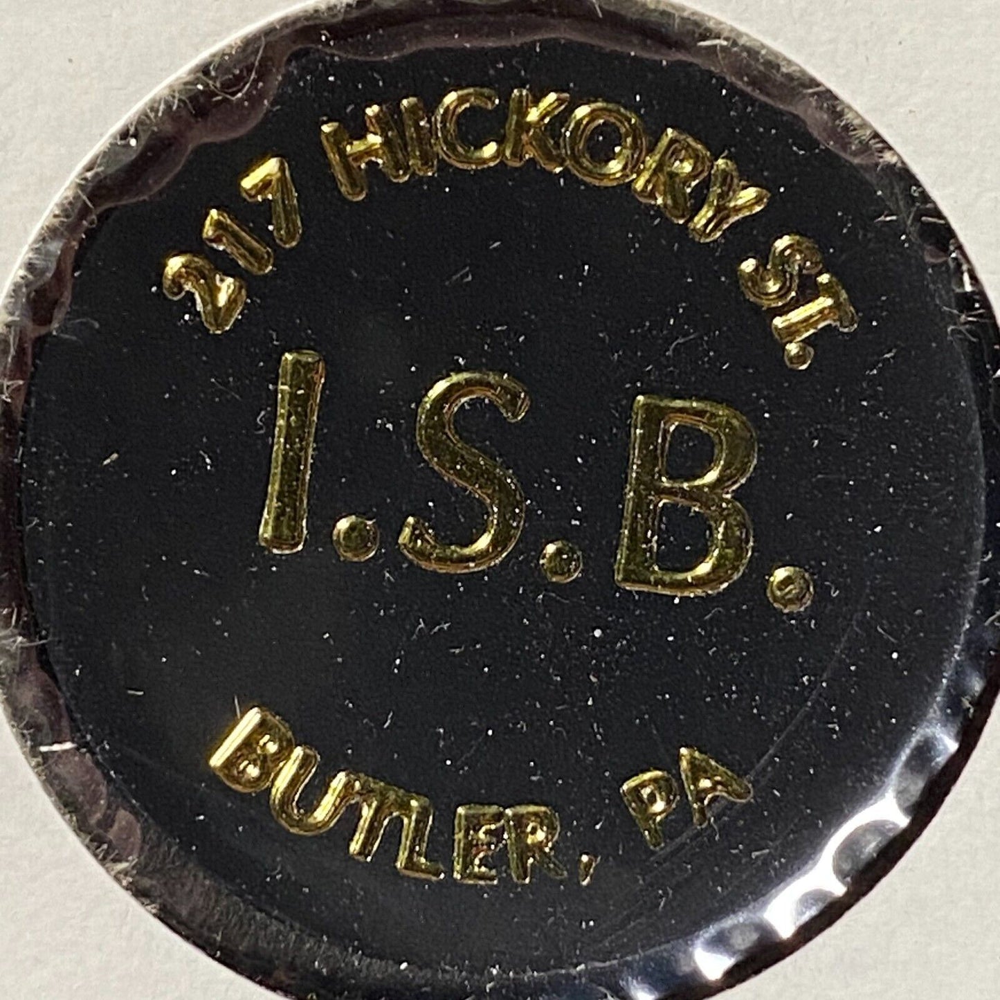 Butler, PA I.S.B. (Italian Society) 217 Hickory St. Plastic Token Bottle Beer