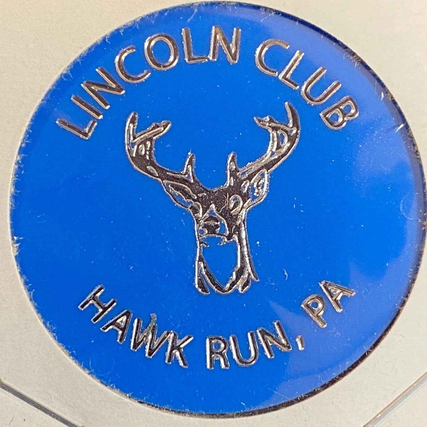 Hawk Run, PA Lincoln Club c1970's-80's Plastic "Bottle Beer" Token