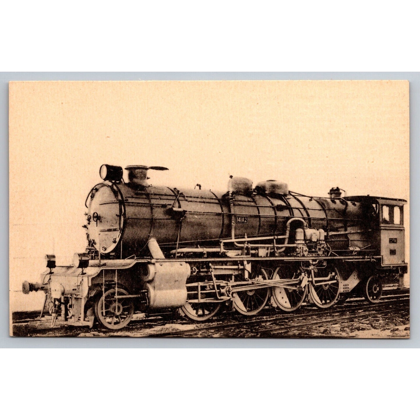 French Railroad RPPC* Postcard Machine 142 A 2 Series 141 A 1-12 c1900 H.M.P.