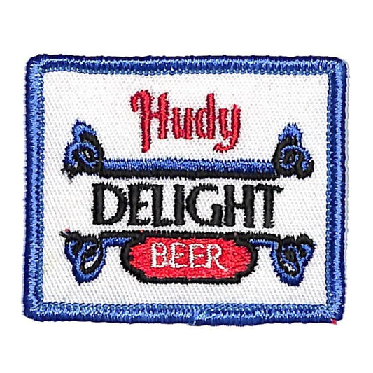 Hudy Delight Beer Embroidered Patch Vintage Small 2" x 2/14" c1970's VGC