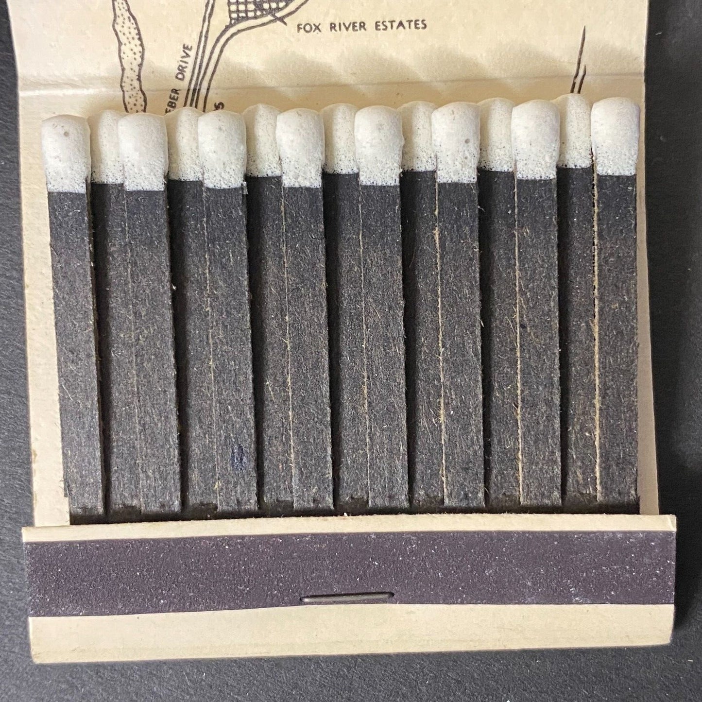 The Hideaway Restaurant St. Charles, IL Full Matchbook c1966-74 VGC