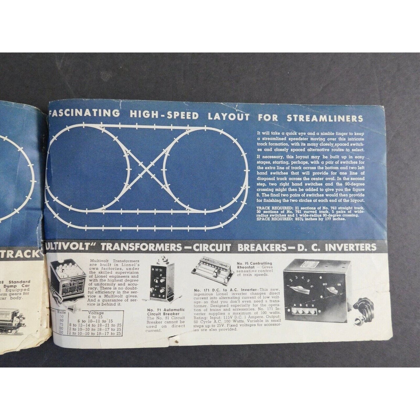 1937 Lionel "Track Layouts" Booklet 18 pgs - Terrible Condition