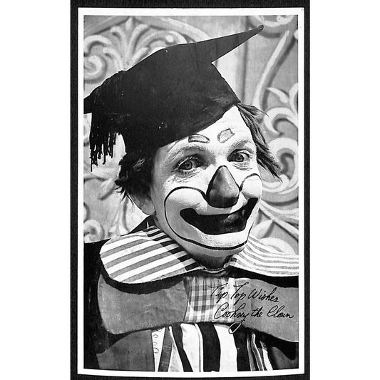 "Cooksey the Clown" Tip Top Cookies WNDU-TV c1957 Postcard NP VGC Scarce