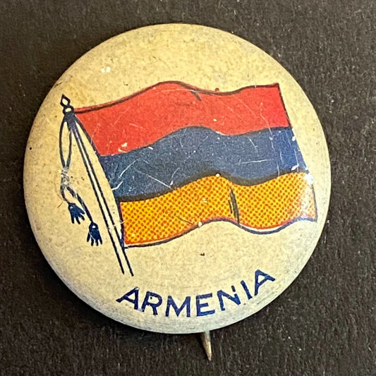 Armenia Flag Litho Steel Pinback Laundry Gems Soap Premium 5/8"