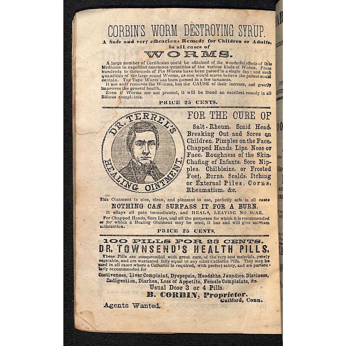 1868 New England Almanac and Farmer's Friend C. Prince, New London 29pp* Scarce