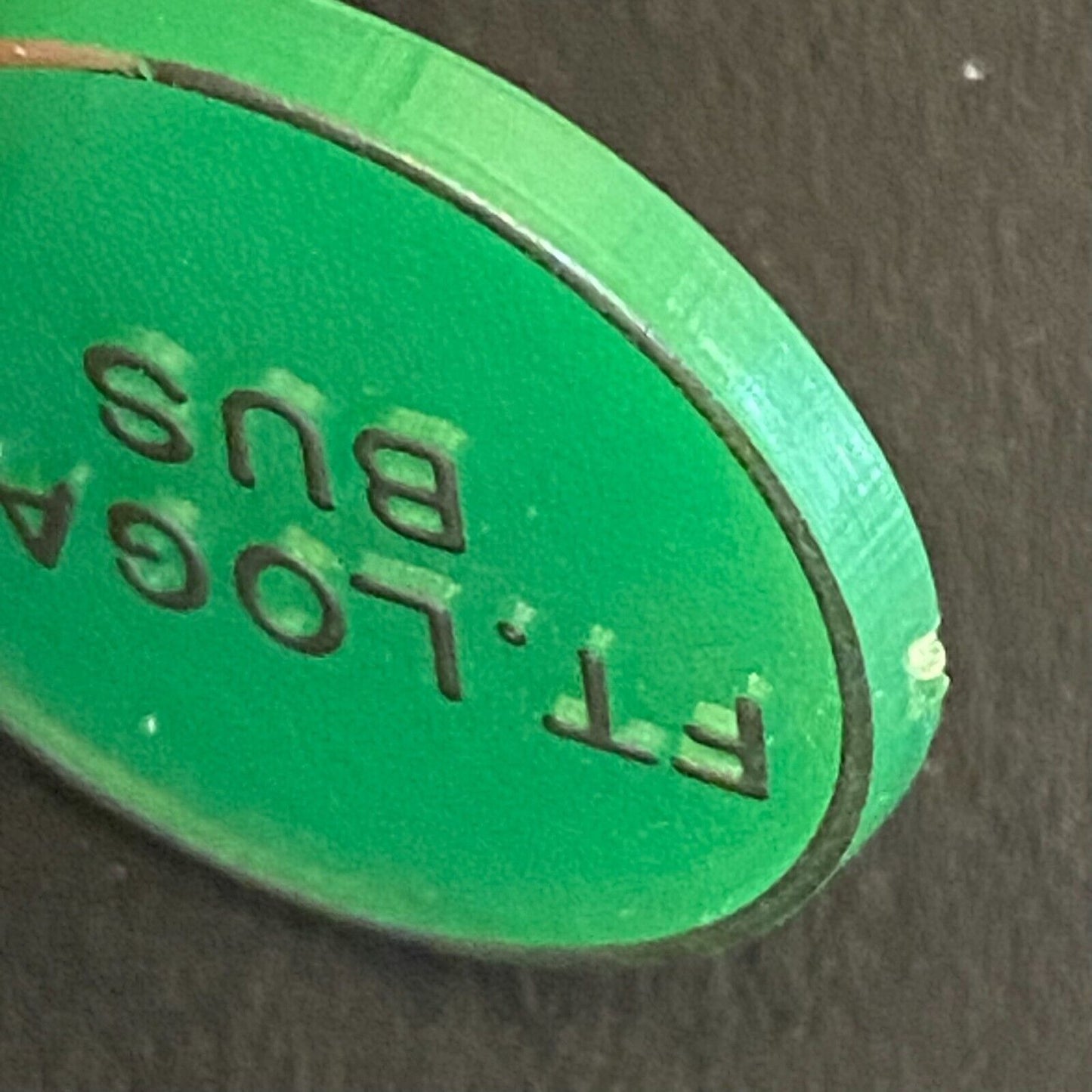 Ft. Logan Bus Englewood, CO Plastic Transit Token 23mm (#3)