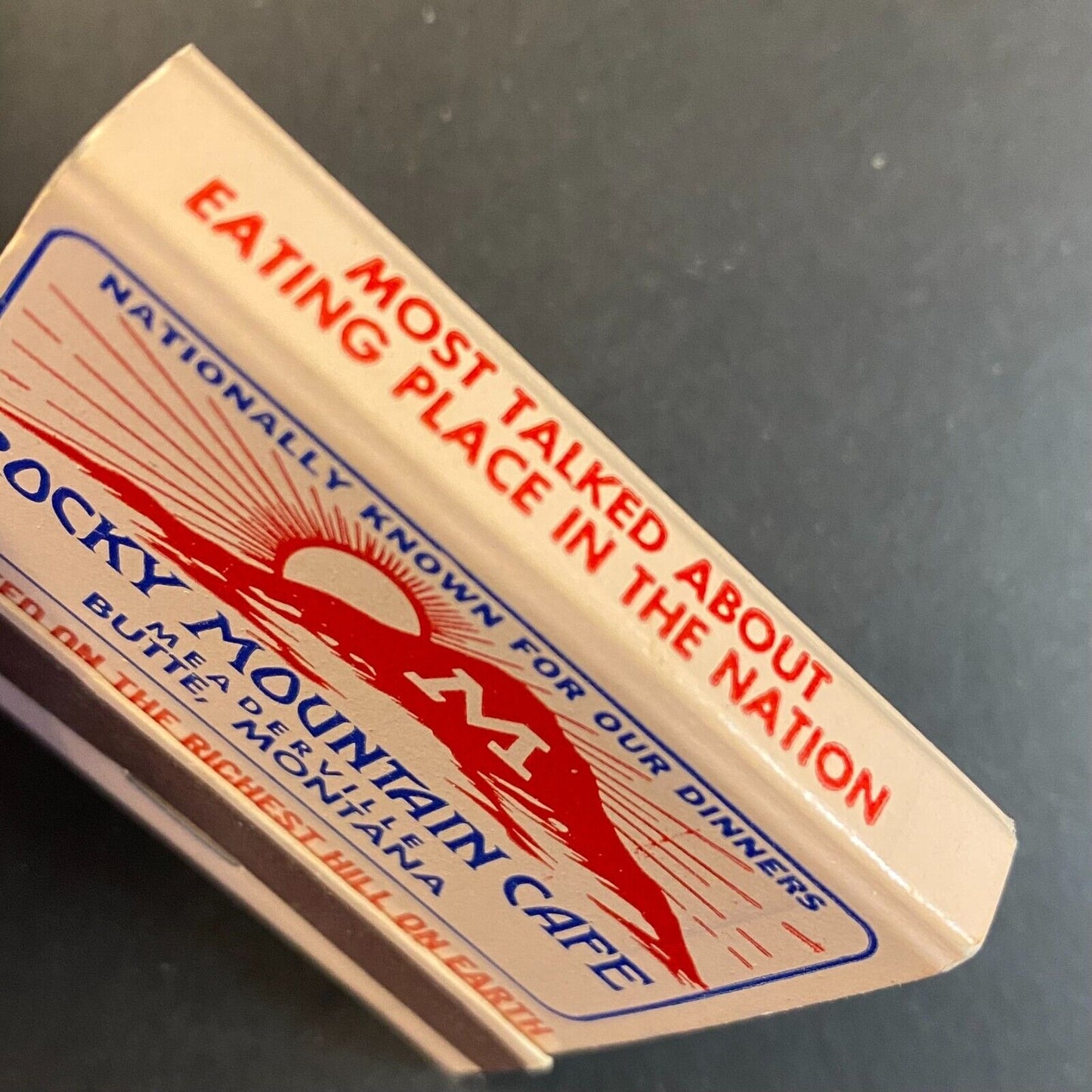 Butte, MT Rocky Mountain Cafe Full c1960's Matchbook VGC Scarce