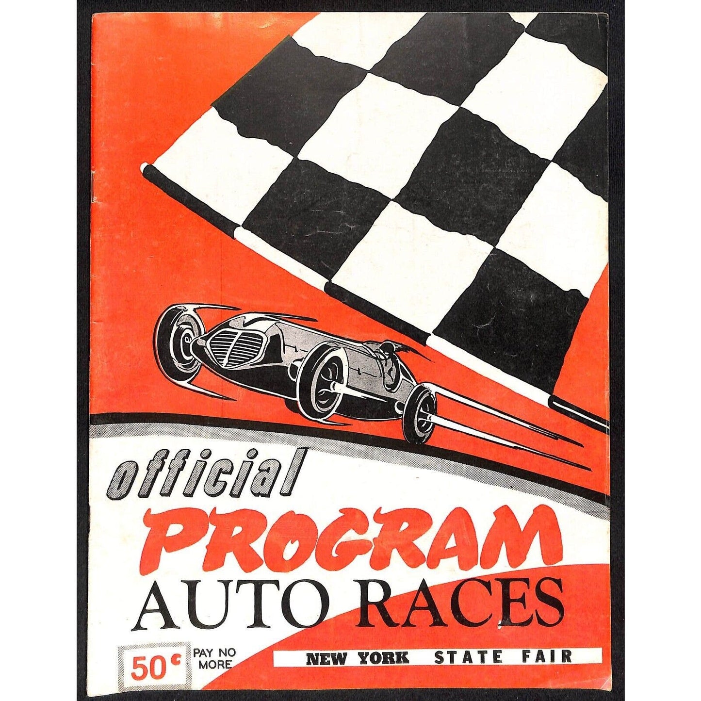 New York State Fair Auto Racing Program Stock Car 9/2 1957 16pp Scarce