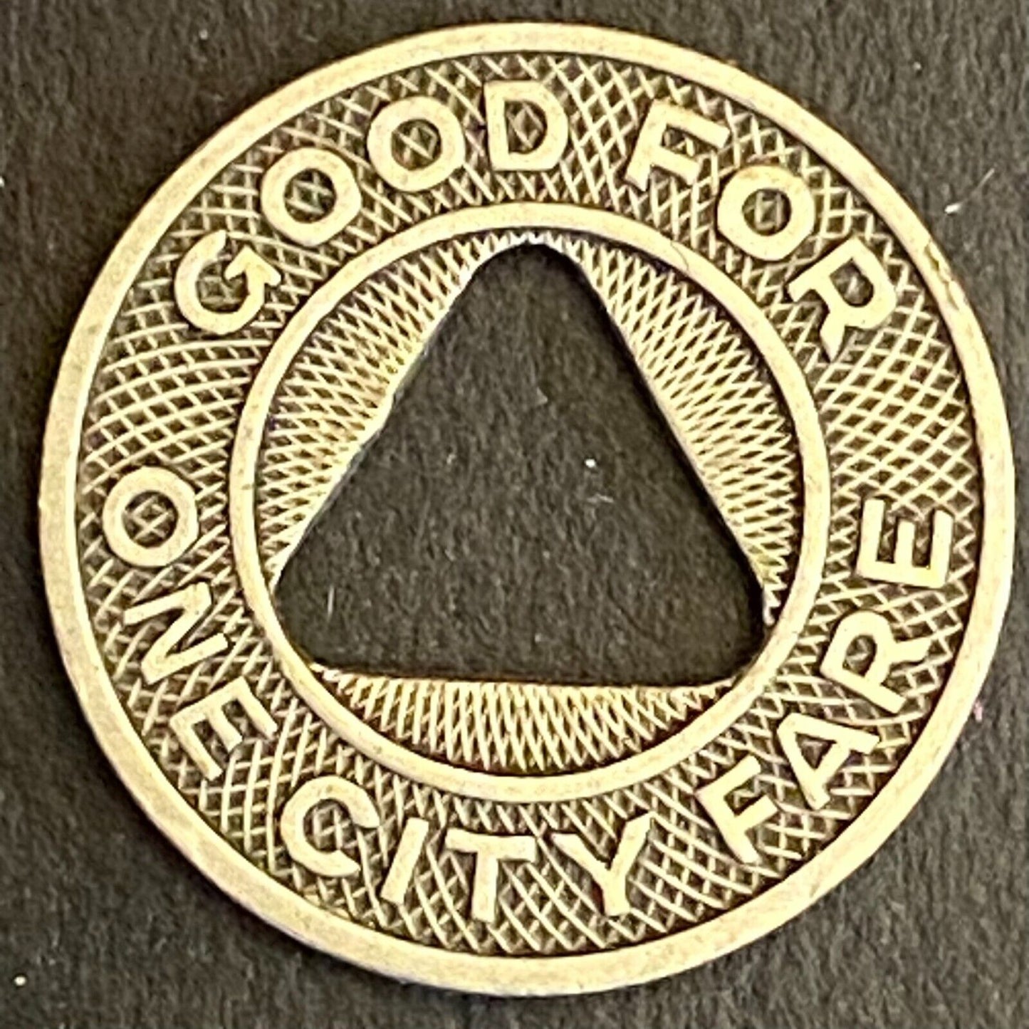 Denver Tramway Corp City Lines G/F One City Fare Transit Token 16mm (#5)