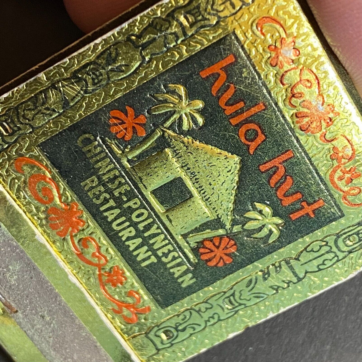 Hula Hut Chinese Polynesian Restaurant Wheaton, MD Matchbook c1973 Scarce