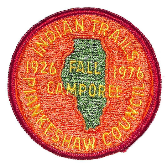 Boy Scouts BSA 1926 1976 Indian Trails Piankeshaw Fall Camporee Patch Scarce