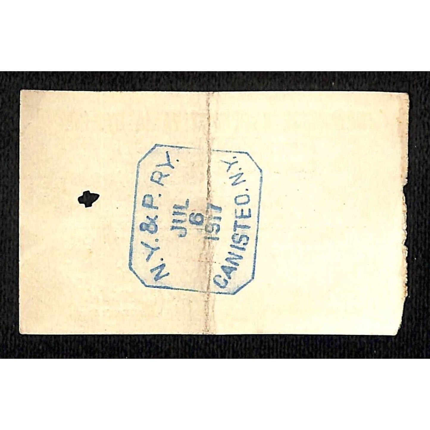 New York & Pennsylvania Railroad RY July 6 1917 Greenwood Ticket #5221