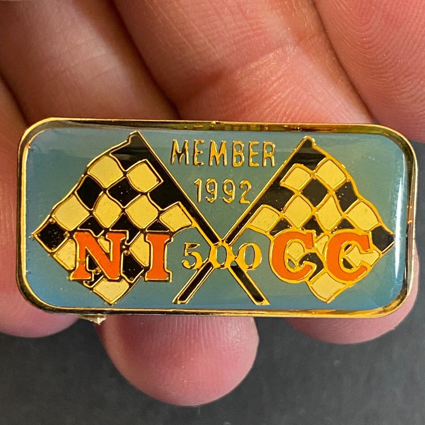 "National Indy 500 Collectors Club" NI500CC Enameled Lapel Pin Member 1992 VGC