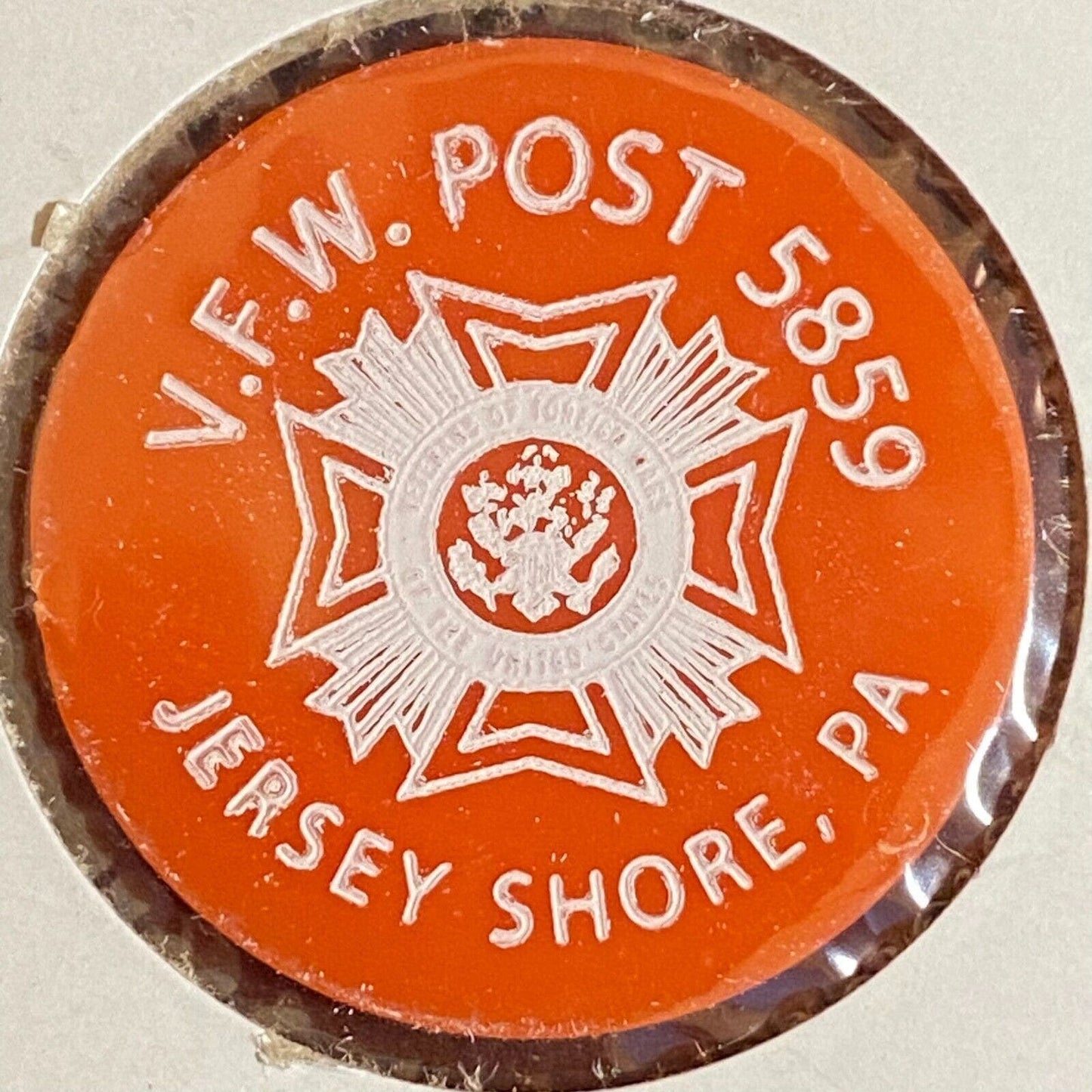 Jersey Shore, PA V.F.W. 5859 c1970's-80's Plastic "G/F One Soda" Token