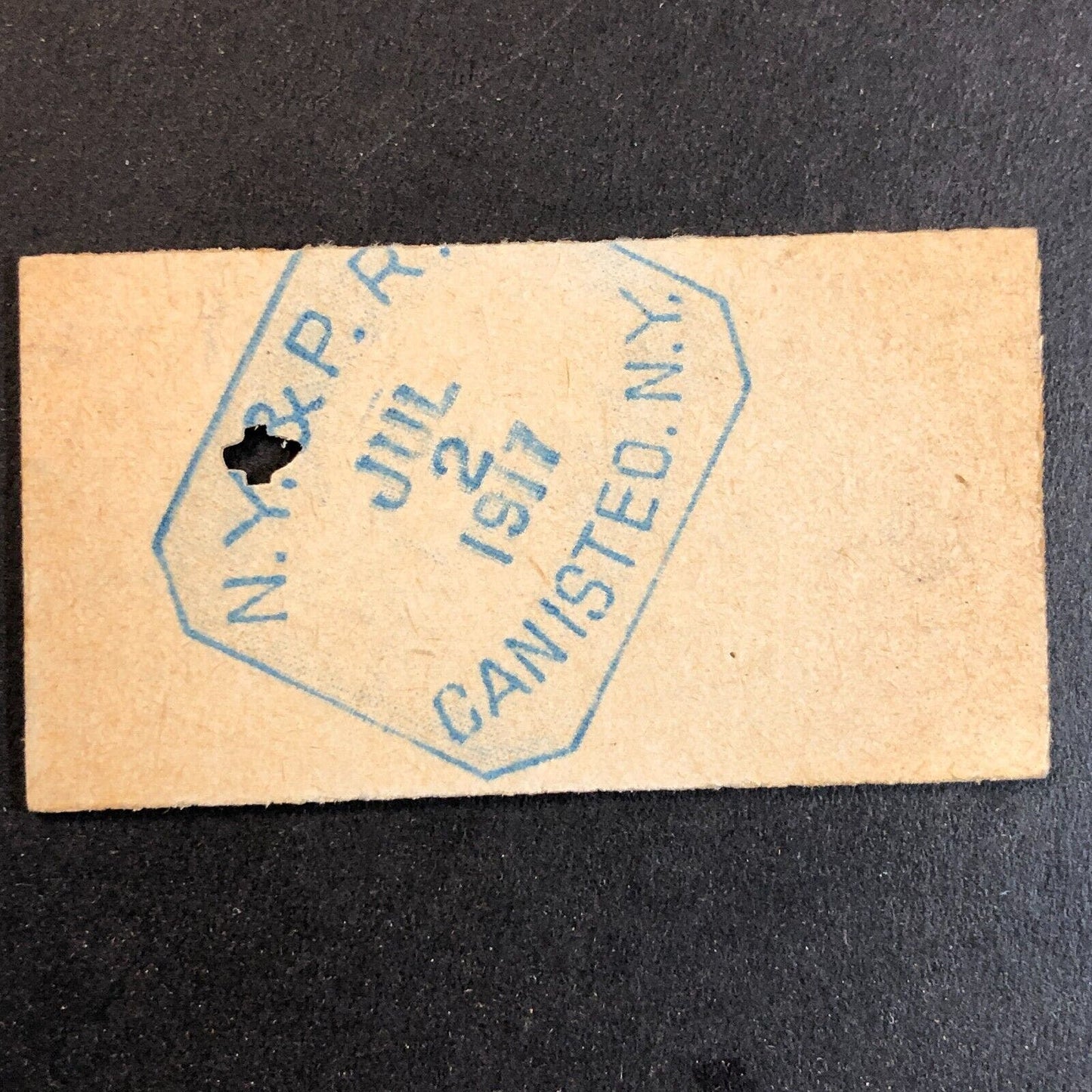 New York & Pennsylvania Railroad July 2 1917 Whitesville, NY Ticket #18212