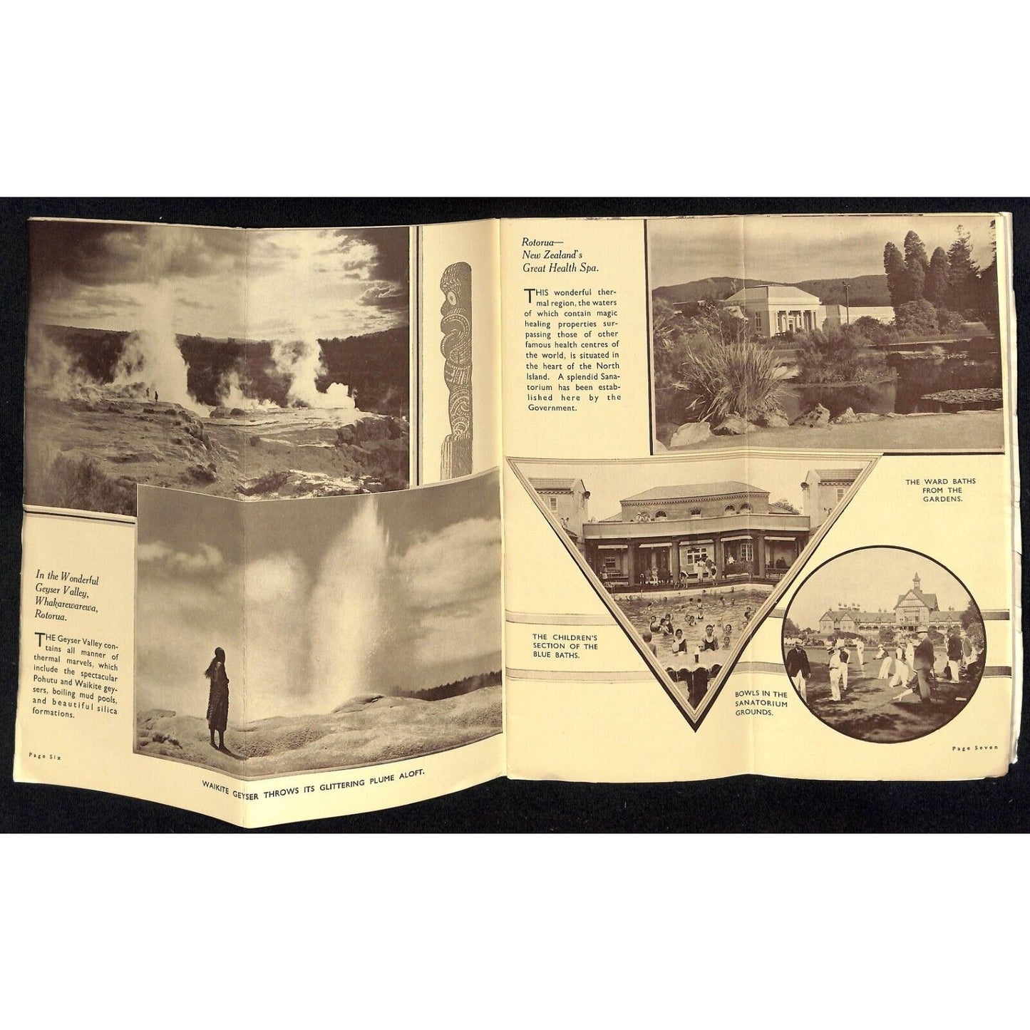 New Zealand "Scenic Playground of the Pacific" Pictorial Travel Guide 32pp c1933