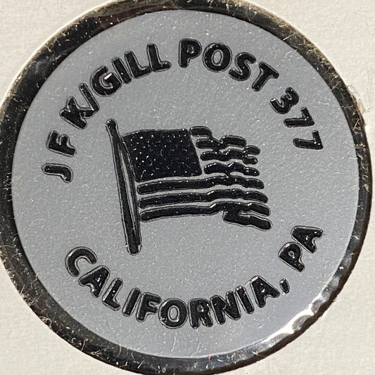 California, PA JFK / Gill Post 377 Plastic Drink Token G/F "One Small Drink"