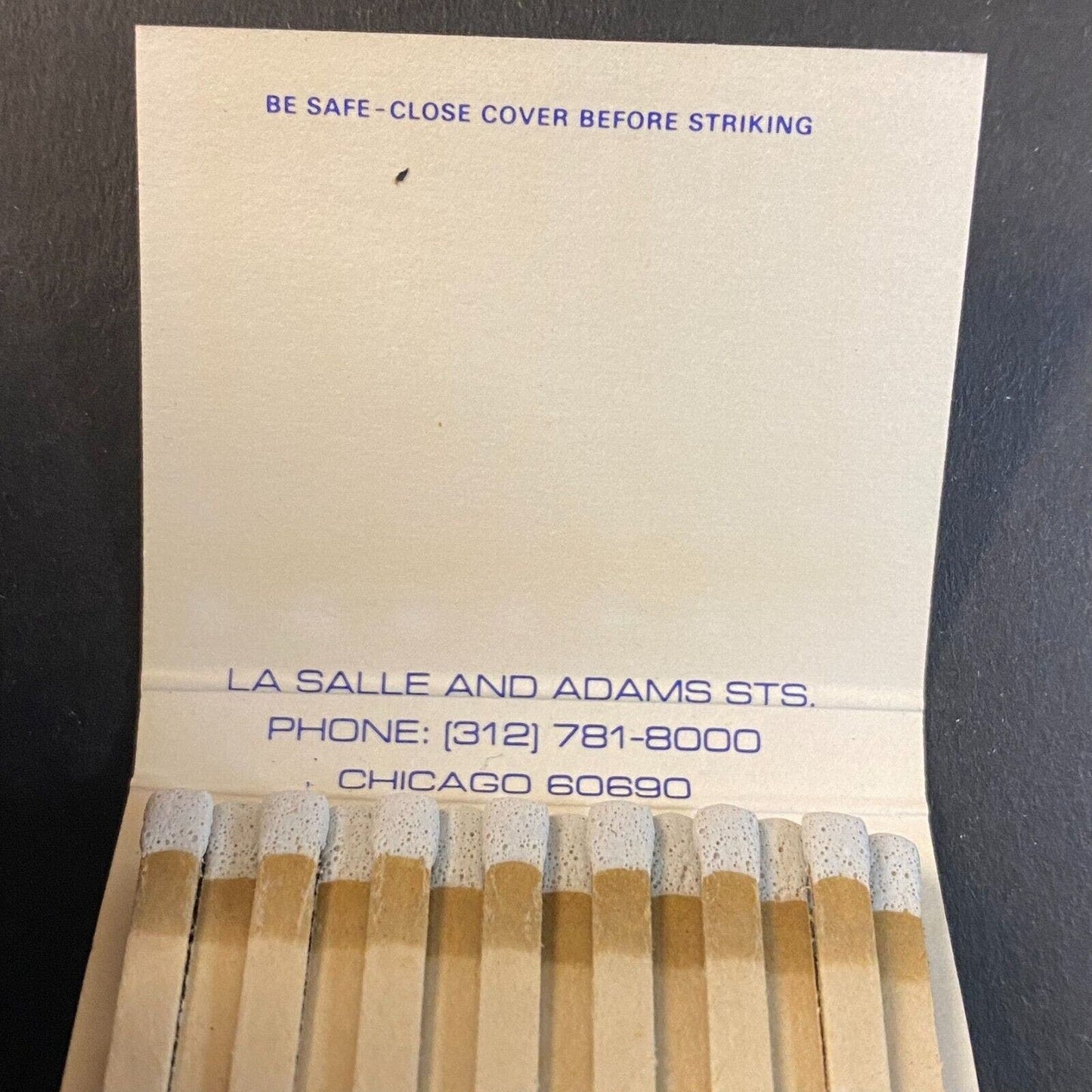 Exchange National Bank Chicago 1926 - 1976 Full Matchbook VGC
