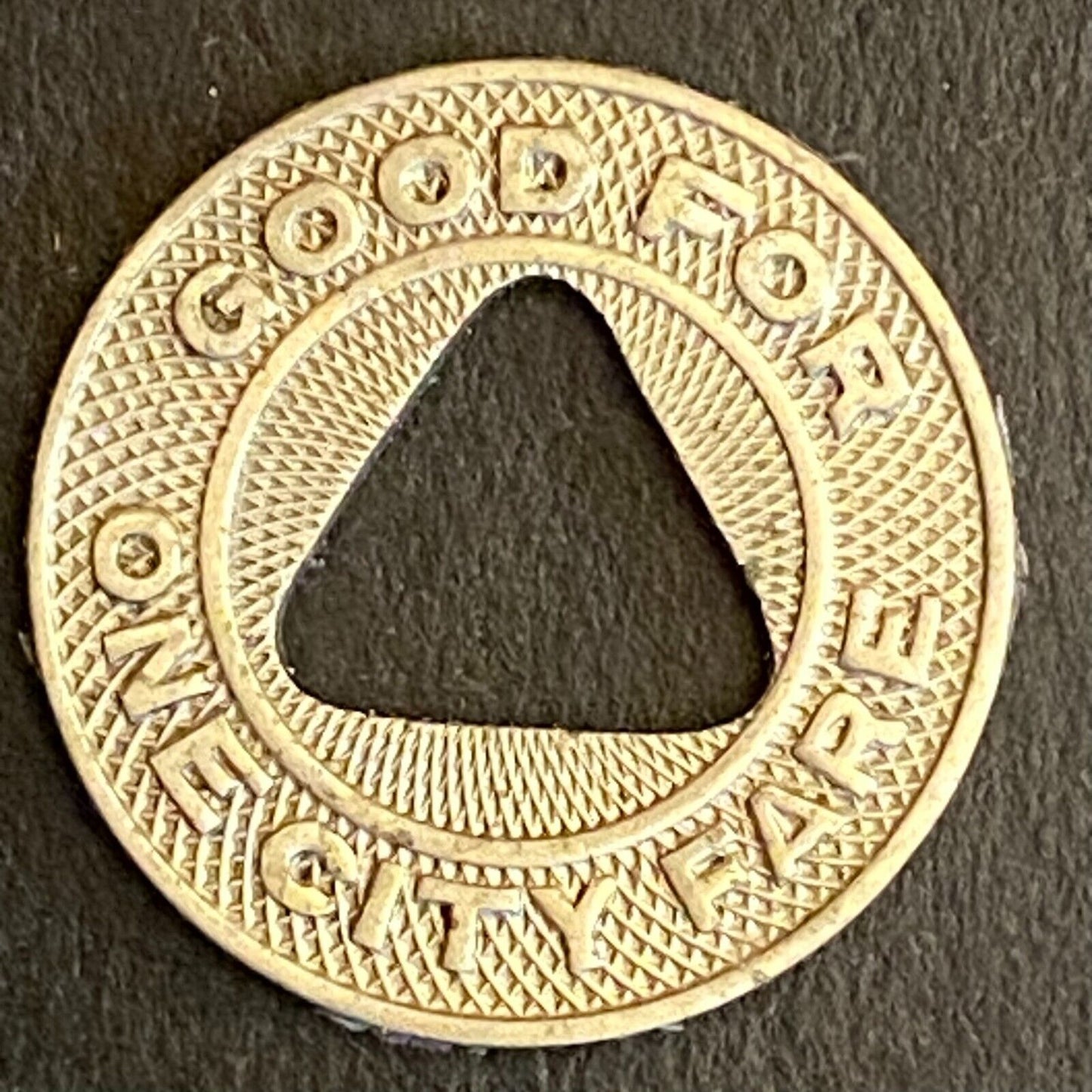 Denver Tramway Corp City Lines G/F One City Fare Transit Token 16mm (#11)