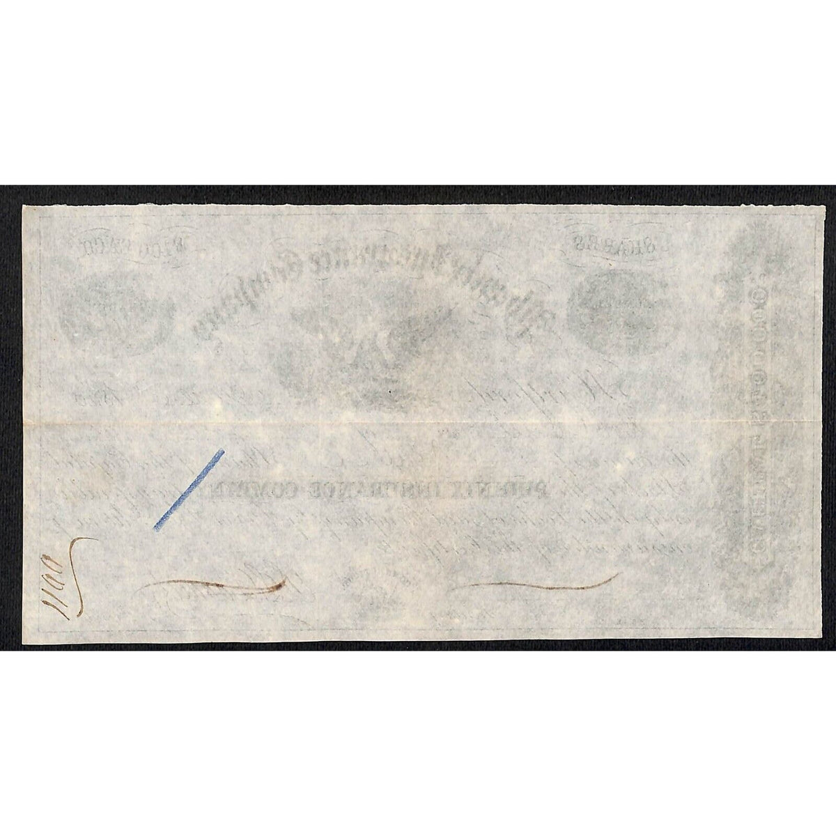 Phoenix Insurance Company Hartford, CT 1863 Stock Certificate Robert Buell & Son