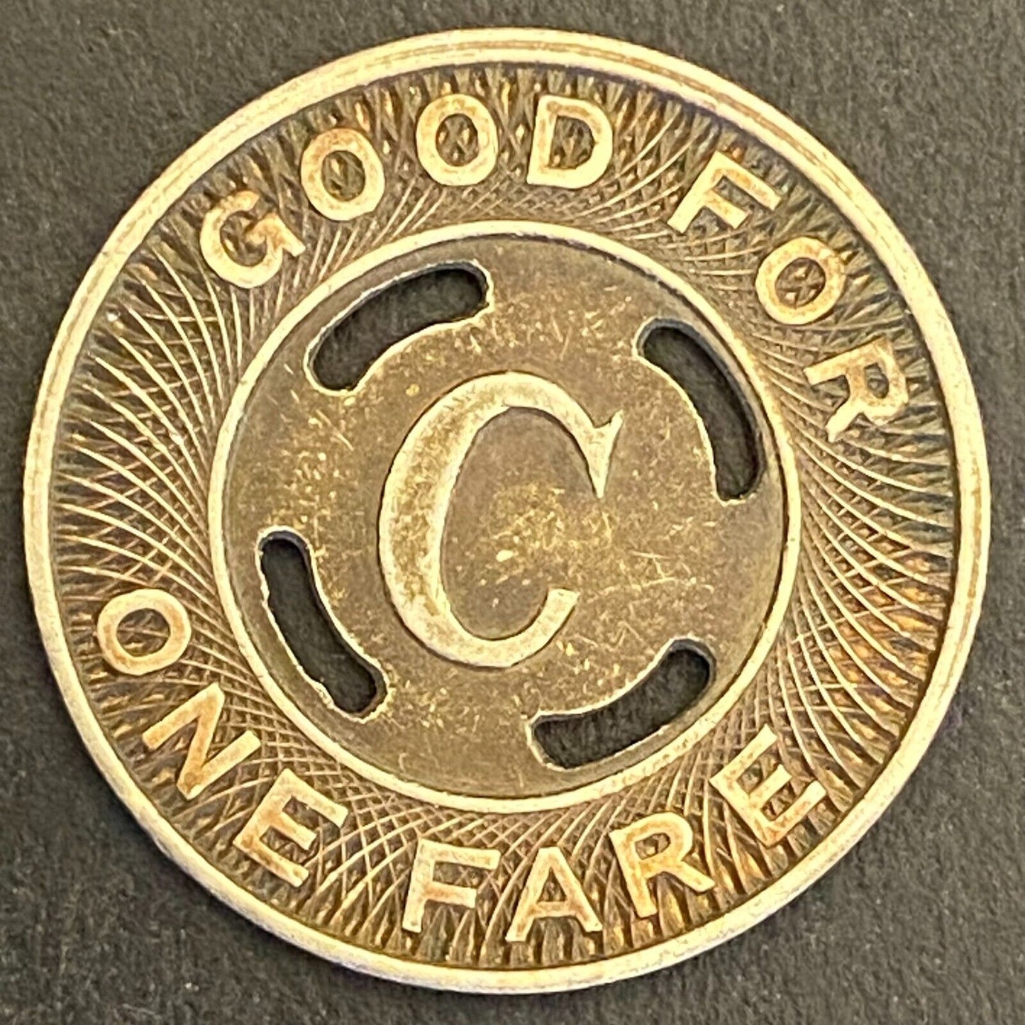 Canton City Lines G/F One Fare Transit Token 23mm (#1)