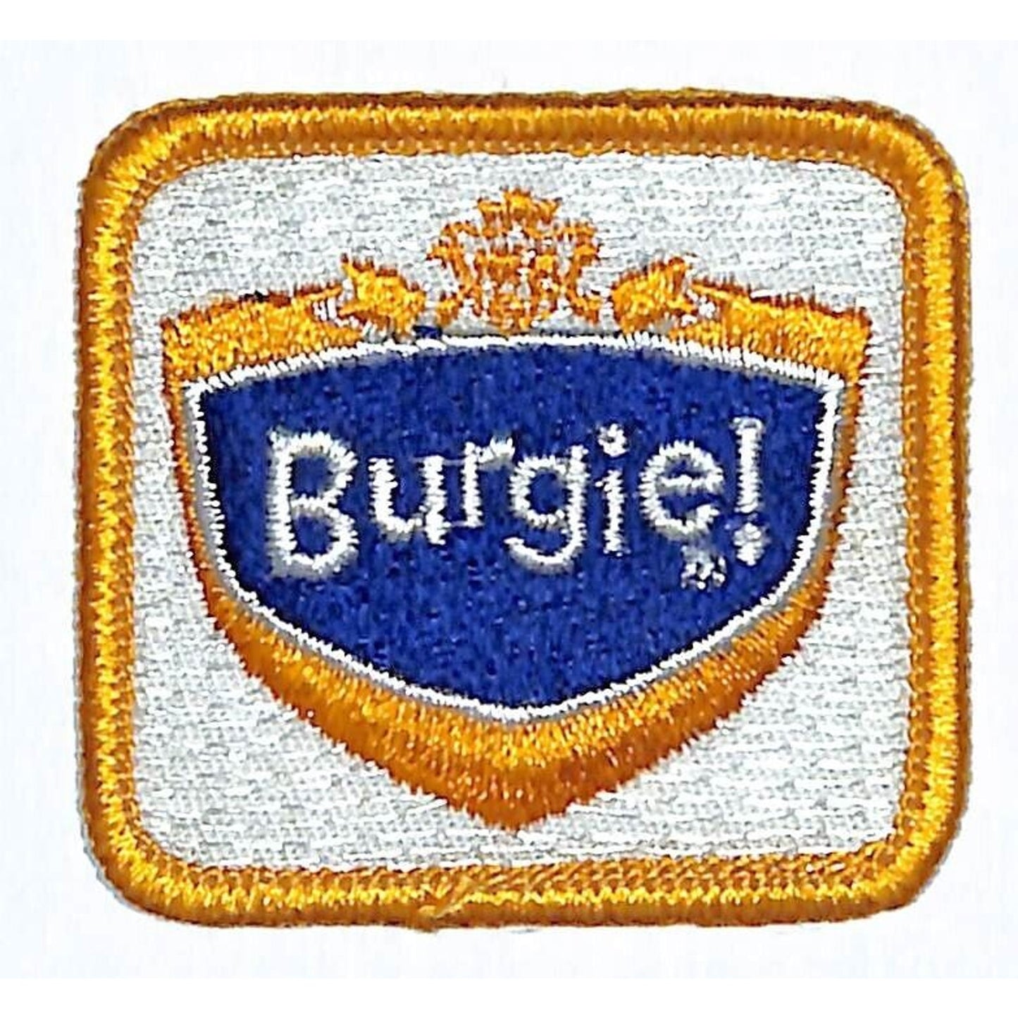 Burgie! Beer Patch Vintage Embroidered Small 2" x 2 1/4" VGC NOS c1975-85