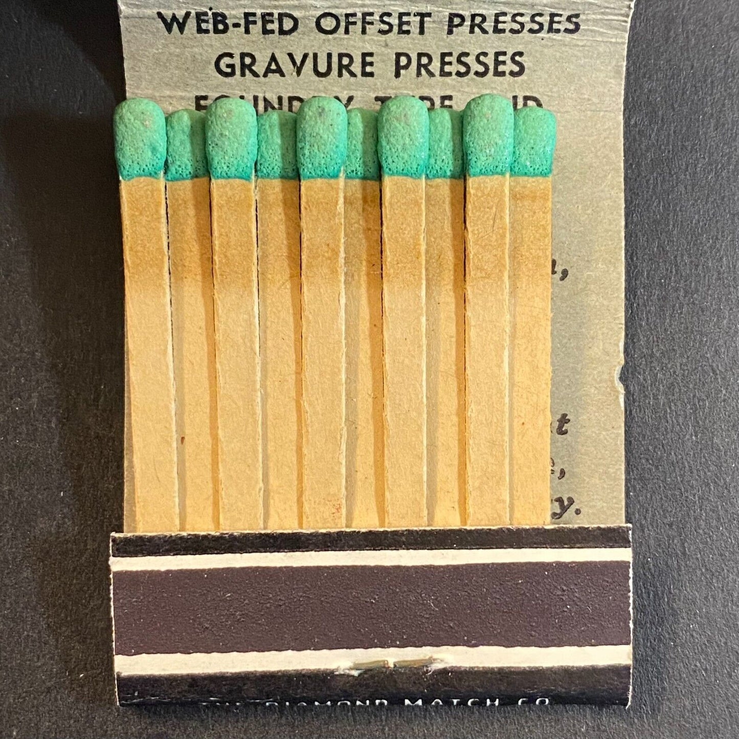 American Type Founders Elizabeth, NJ 6 Full 20-Strike Matchbooks c1960's VGC