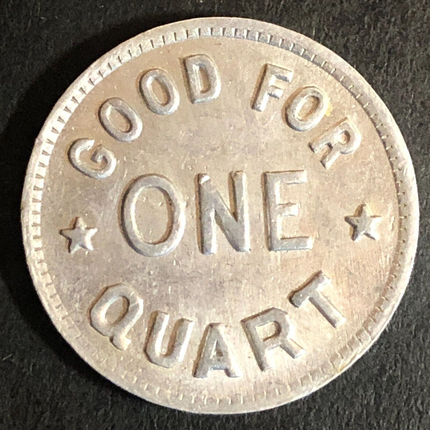 Home Dairy Marysville, CA Alum Trade Token G/F One Quart 24mm c1920's-40