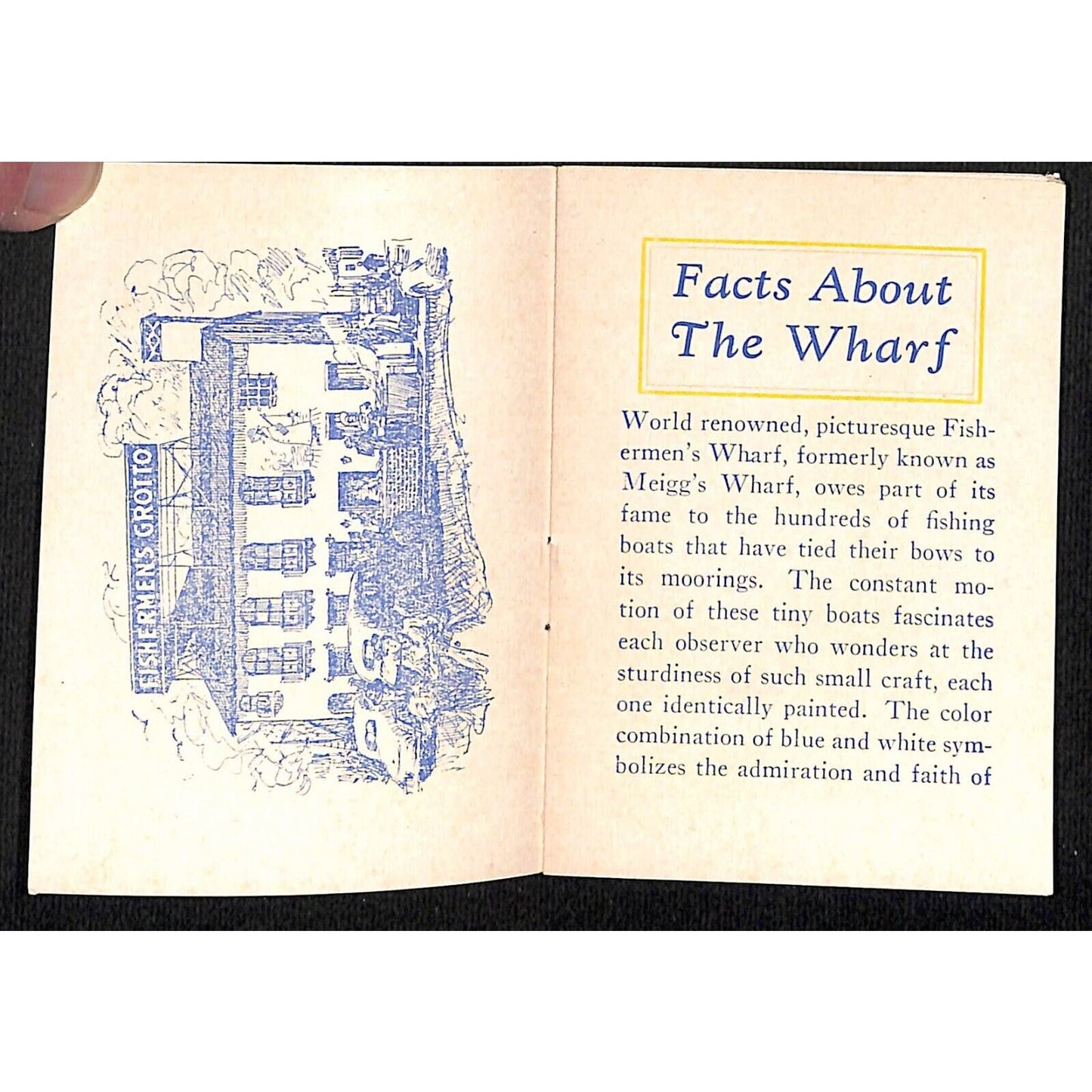 Fishermen's Grotto Restaurant San Francisco Small Recipe Book 12pp c1940's