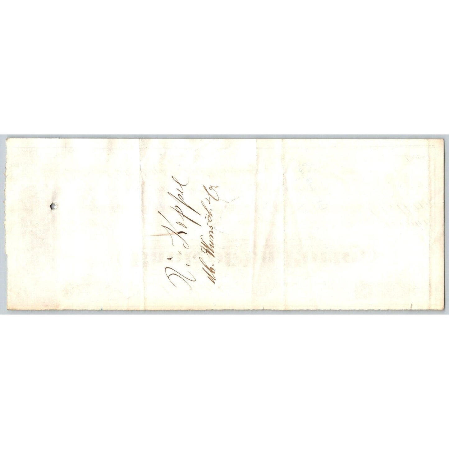 Bank of La Porte Check R. Koppil ? 1876 Mining Vignette RN-G1 Rev Stamp #295