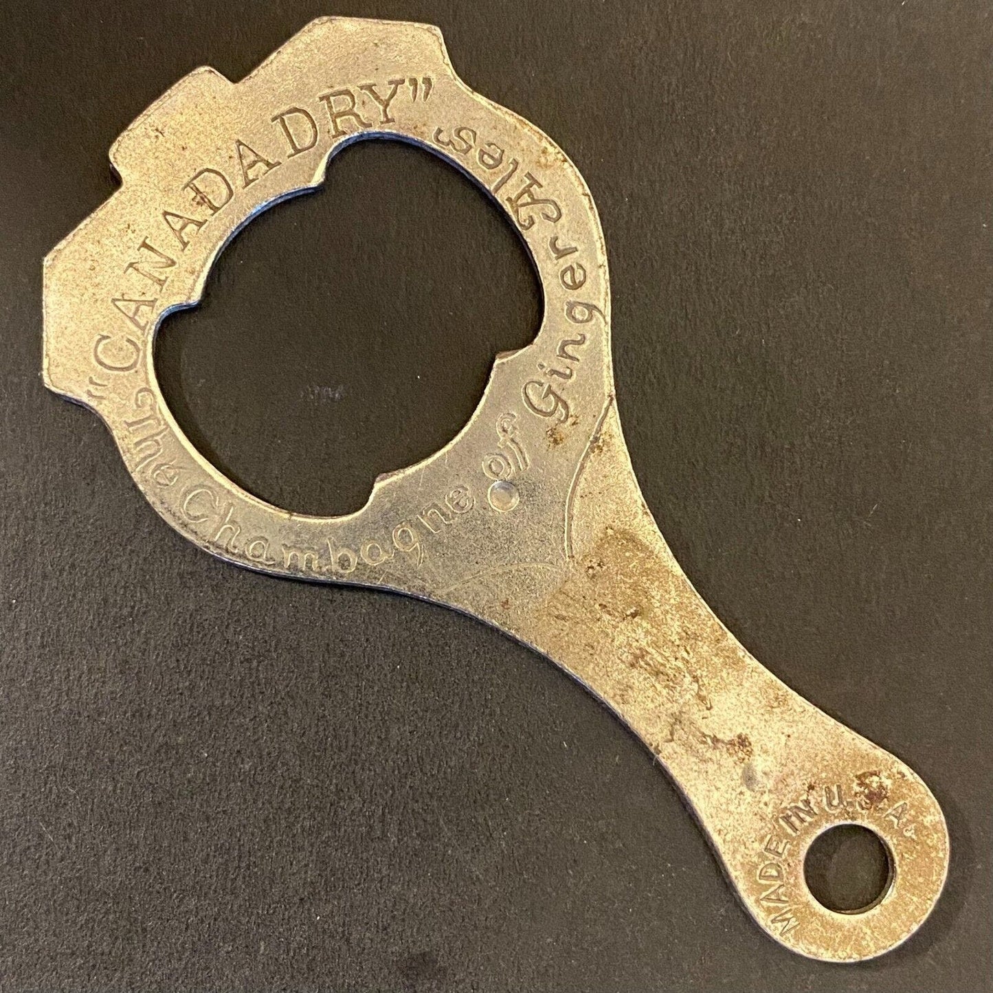 Canada Dry "Champagne of Ginger Ale" Vintage Steel Bottle Opener 3"