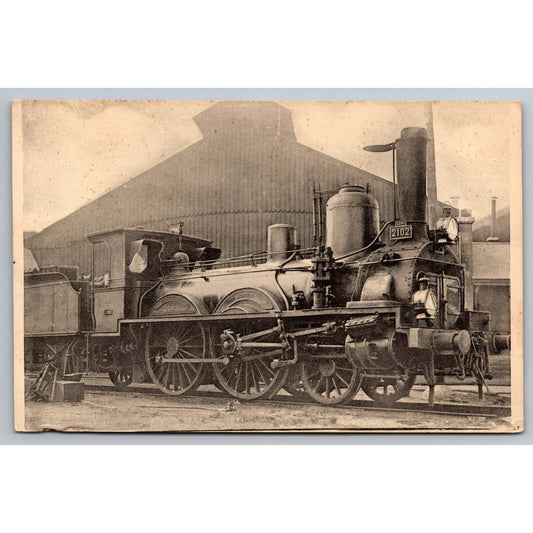 French Railroad RPPC* Postcard Machine 2102 Series 2101-2119 c1900 H.M.P.