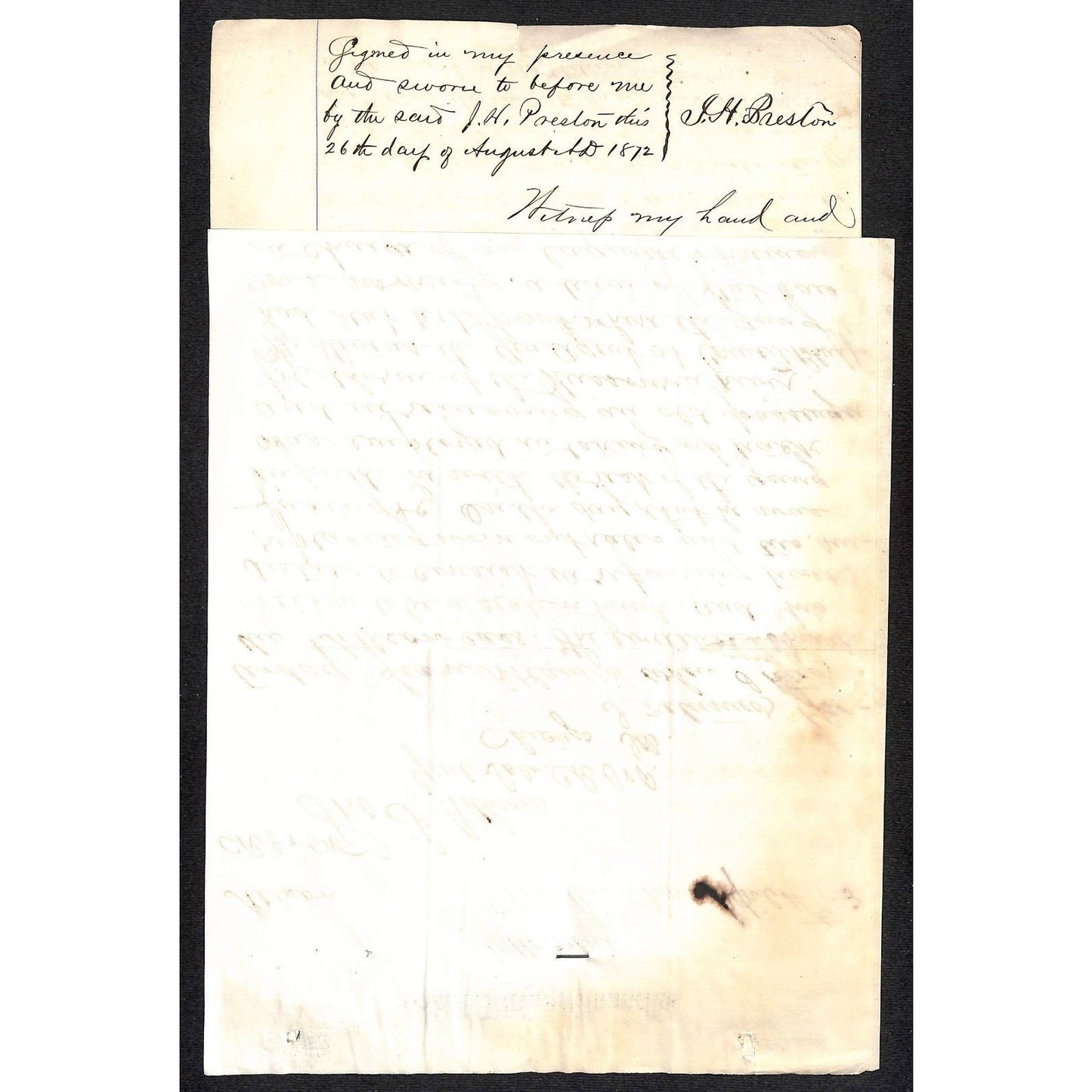 3 1872 1873 ALS Legal Letterheads re: Nelson vs. CRI&P Lawsuit / Case 4pp