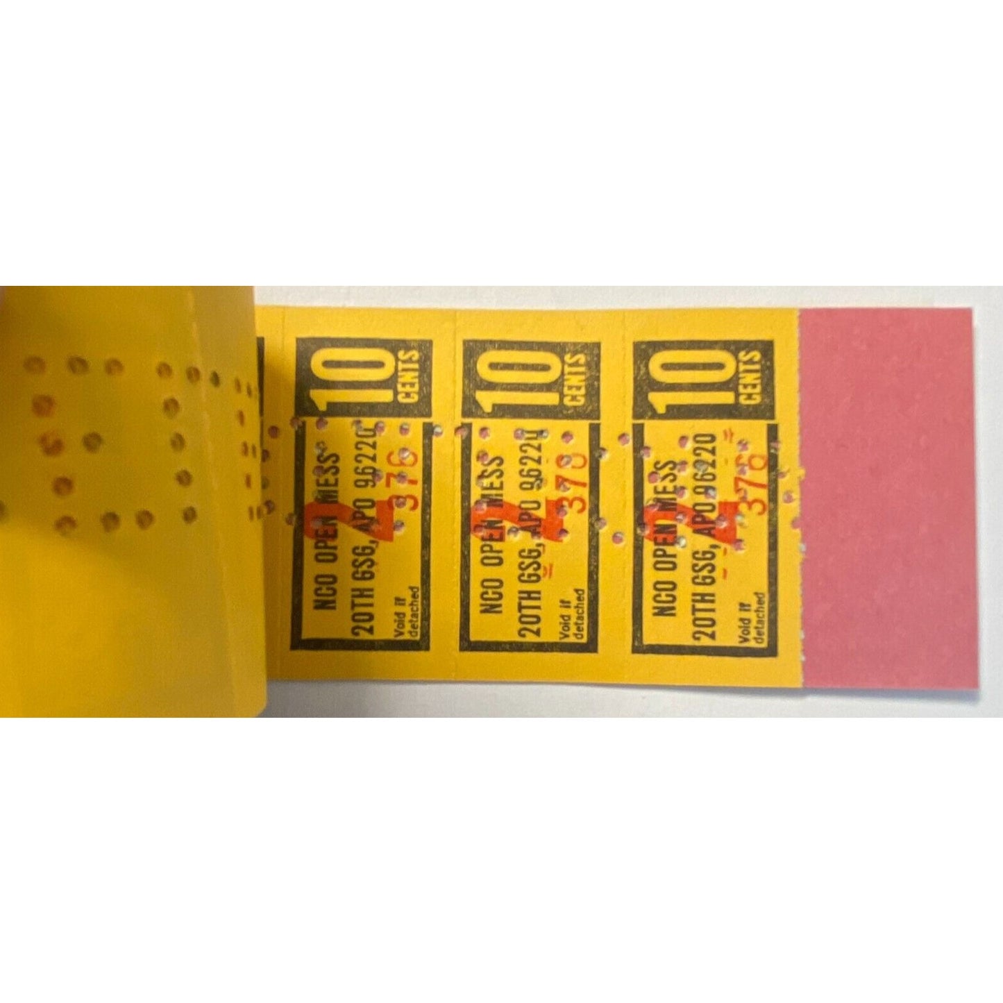Bupyeong Korea NCO Open Mess Partial $5.00 Coupon Booklet 1971 VGC Scarce