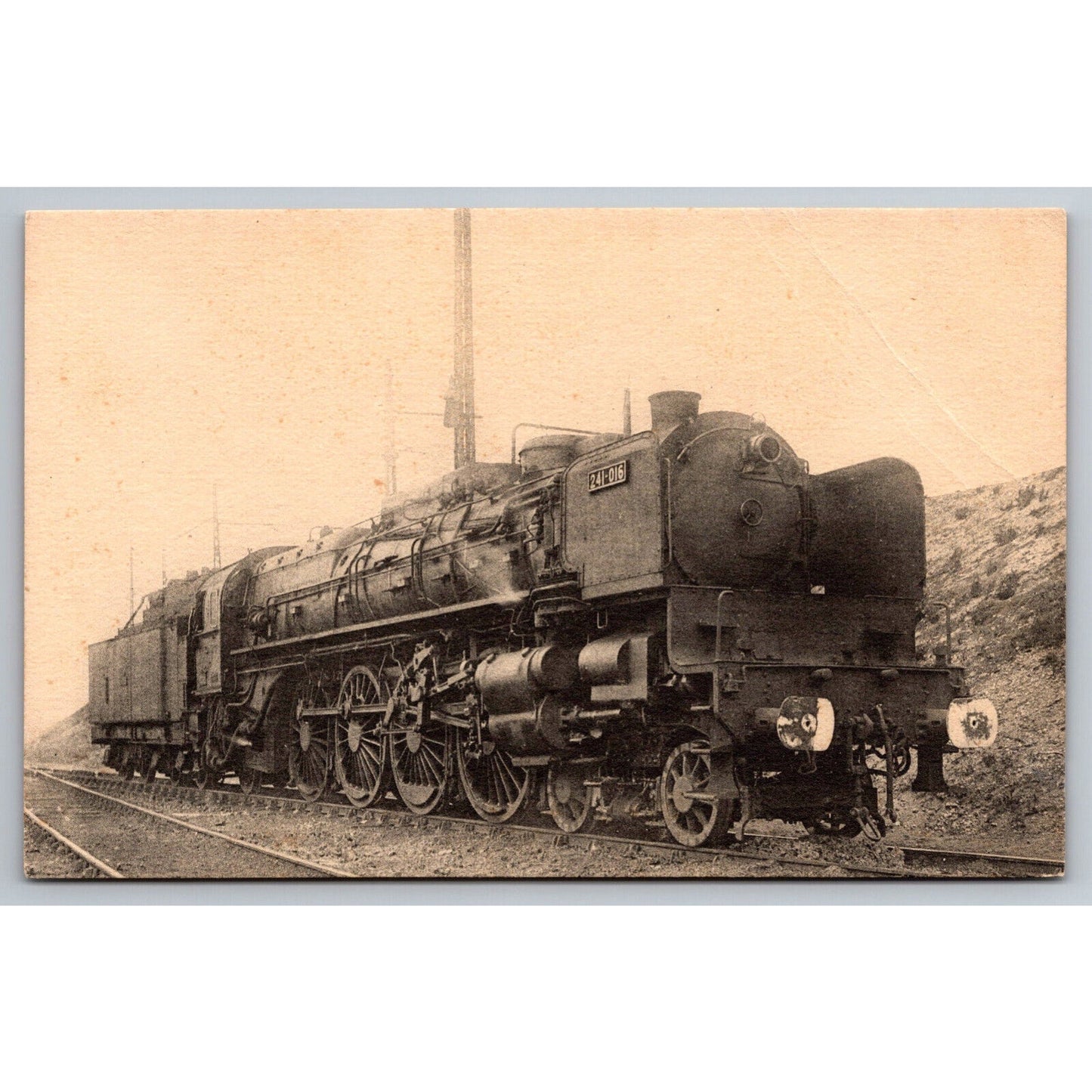 French Railroad RPPC* Postcard Machine 241 A016 Series 241 A001-040 c1900 H.M.P.